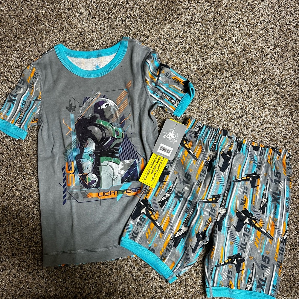 Disney Buzz Lightyear Pajama Set - Gray and Teal